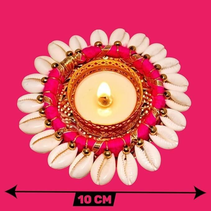 Cowrie Shell Design Tealight Holder Pack of 2