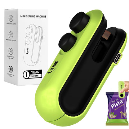 Seznik Handheld Portable Sealing Machine for Food Packets -  Snacks, Chips, Fresh Storage - Mini Sealing Machine, 1 YEAR Warranty (White)