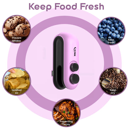 Seznik Handheld Portable Sealing Machine for Food Packets -  Snacks, Chips, Fresh Storage - Mini Sealing Machine, 1 YEAR Warranty (White)